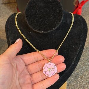 Cc flower charm Necklace